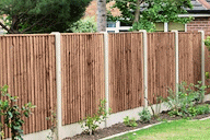 Wooden fence and fence posts