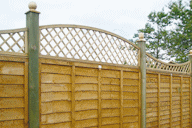 Wooden trellis attached to a wall