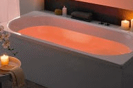 LED lighting in a bath