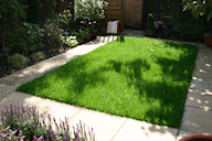 New lawn in a Landscaped garden