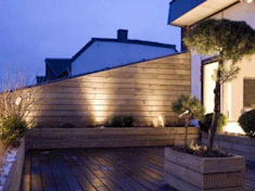 Modern roof top terrace garden